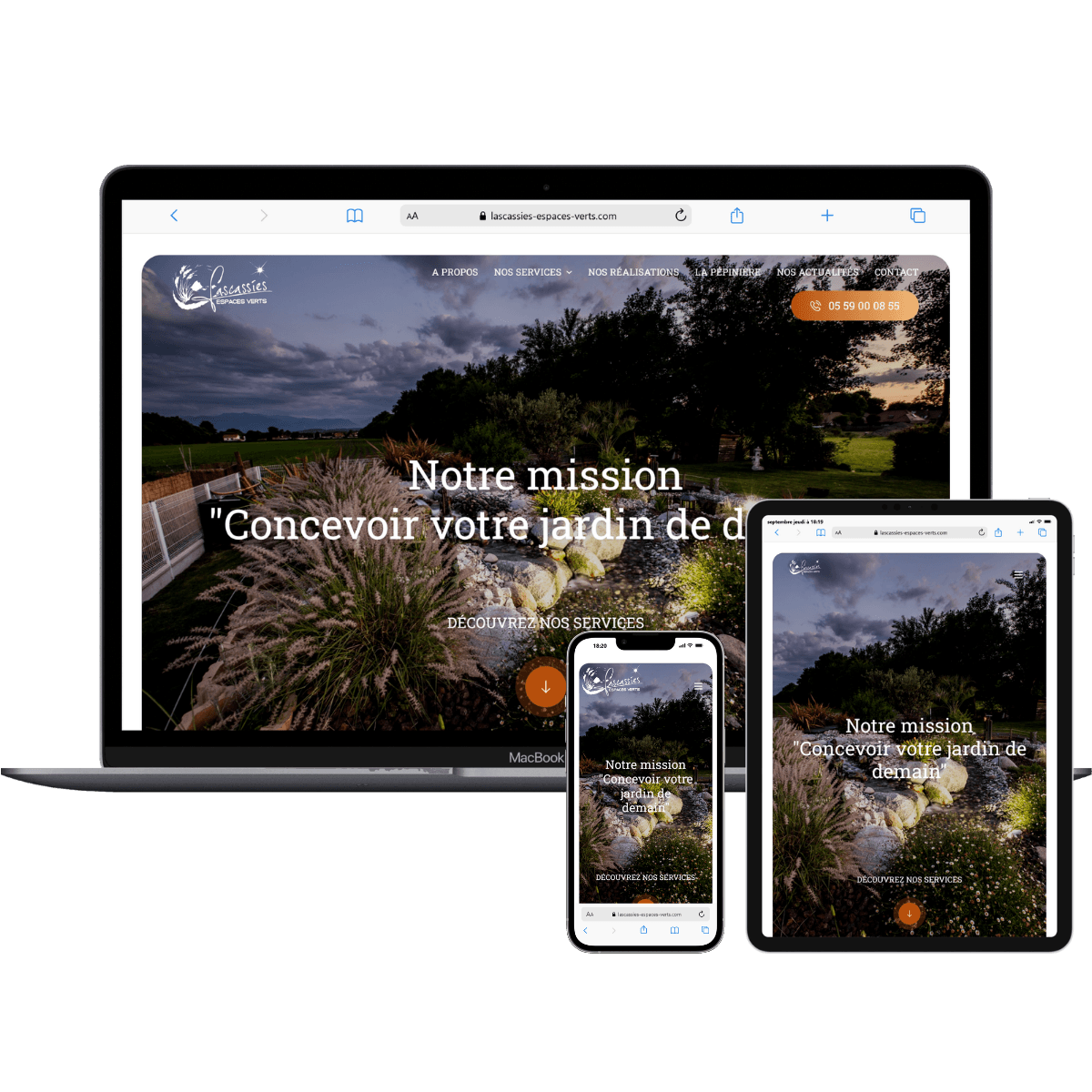 mockup site web paysagiste